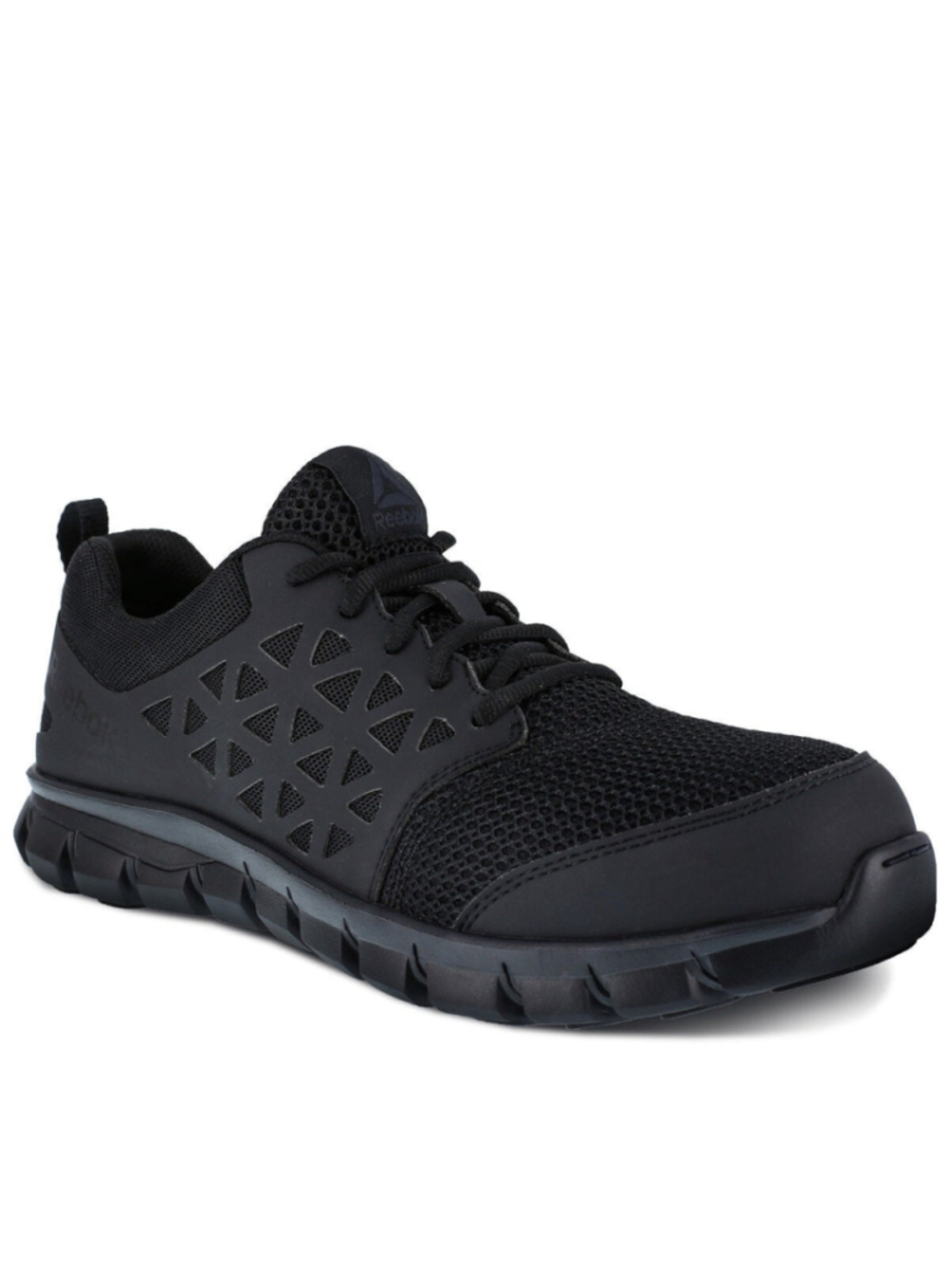 Men's REEBOK MEN'S BLACK SUBLITE OXFORD WORK SHOES COMPOSITE TOE SIZE 9W